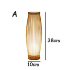 Lampa Stołowa Japandi z Bambusową Klatką w Stylu Zen
