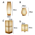 Lampa Stołowa Japandi z Bambusową Klatką w Stylu Zen