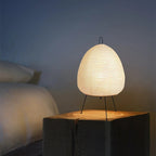 Lampa Stołowa Japandi z Papierowym Kloszem na Trójnogu - 4
