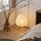 Lampa Stołowa Japandi z Papierowym Kloszem na Trójnogu - 8