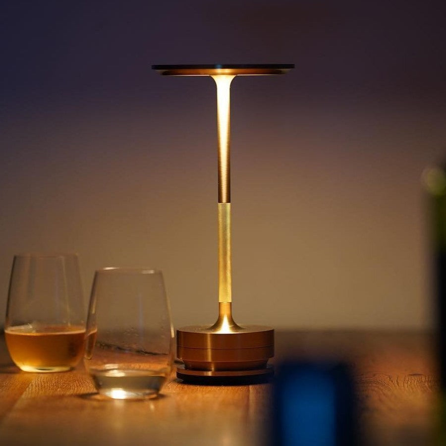 Lampa Stołowa Minimalistyczna z Okrągłą Głowicą i Ściemnianiem Dotykowym - 8