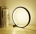 Lampa Stołowa Minimalistyczna z Okrągłym Kloszem i Dotykowym Ściemniaczem - 5