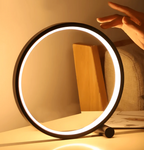 Lampa Stołowa Minimalistyczna z Okrągłym Kloszem i Dotykowym Ściemniaczem - 6