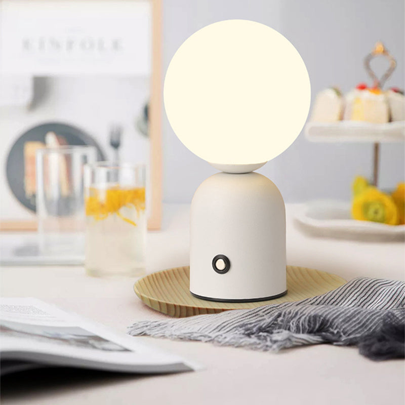 Lampa Stołowa Minimalistyczna z Okrągłym Kloszem i Płynną Regulacją Jasności - 9