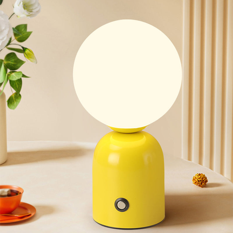 Lampa Stołowa Minimalistyczna z Okrągłym Kloszem i Płynną Regulacją Jasności - 10