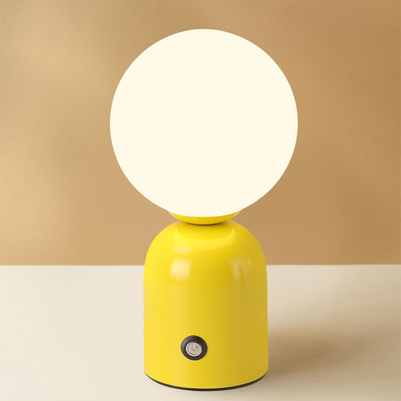 Lampa Stołowa Minimalistyczna z Okrągłym Kloszem i Płynną Regulacją Jasności - 14