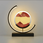 Lampa Stołowa Modern z Ruchomym Piaskiem i Podświetleniem - Czerwony