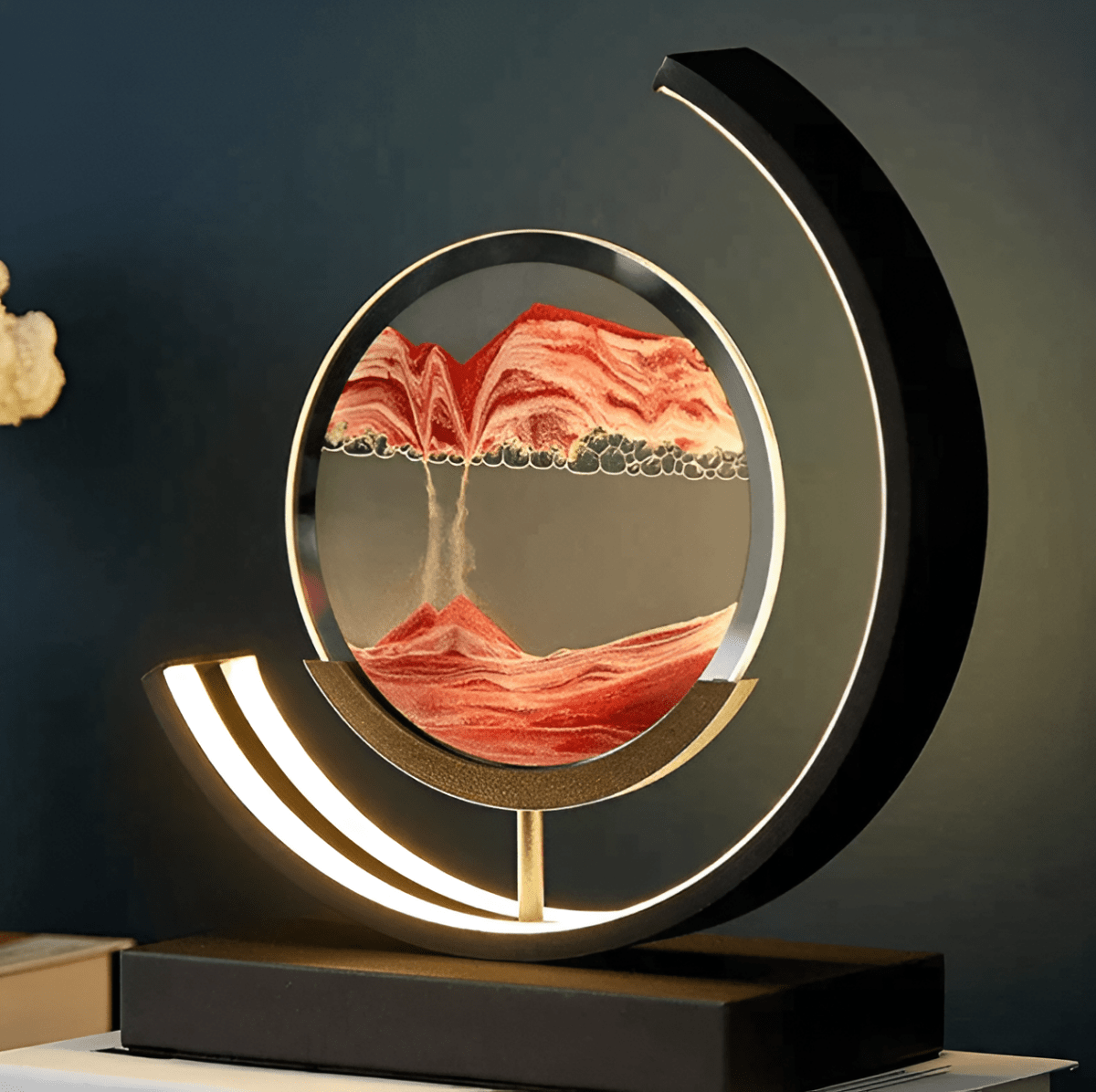 Lampa Stołowa Modern z Ruchomym Piaskiem i Podświetleniem - 4