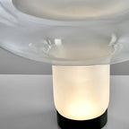 Lampa Stołowa Modernistyczna ze Szklanym Kloszem w Kształcie Grzyba - 11