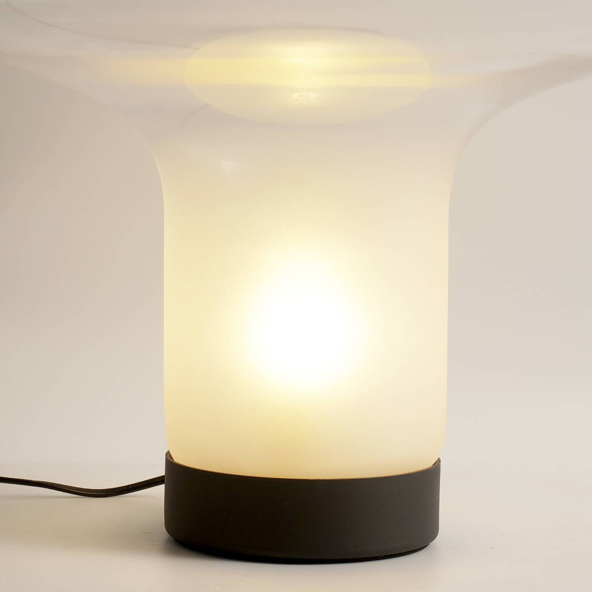 Lampa Stołowa Modernistyczna ze Szklanym Kloszem w Kształcie Grzyba - 12