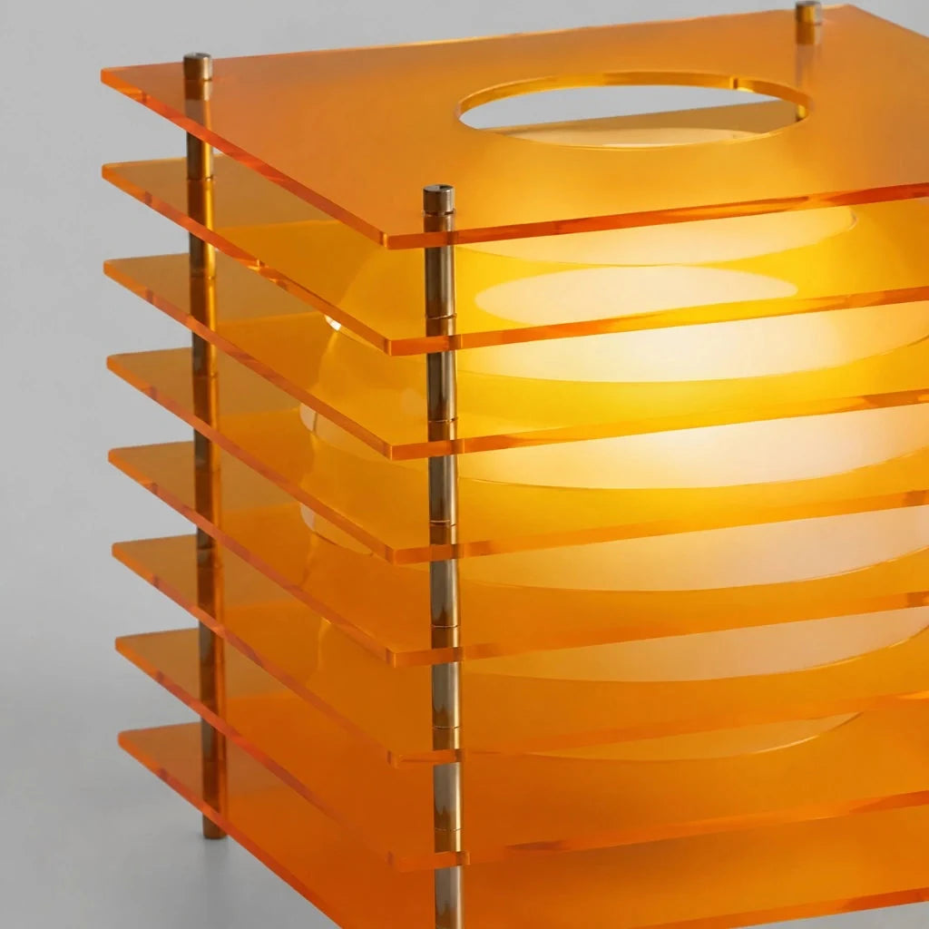 Lampa Stołowa Nowoczesna z Geometryczną Konstrukcją i Kulą Świetlną - 16