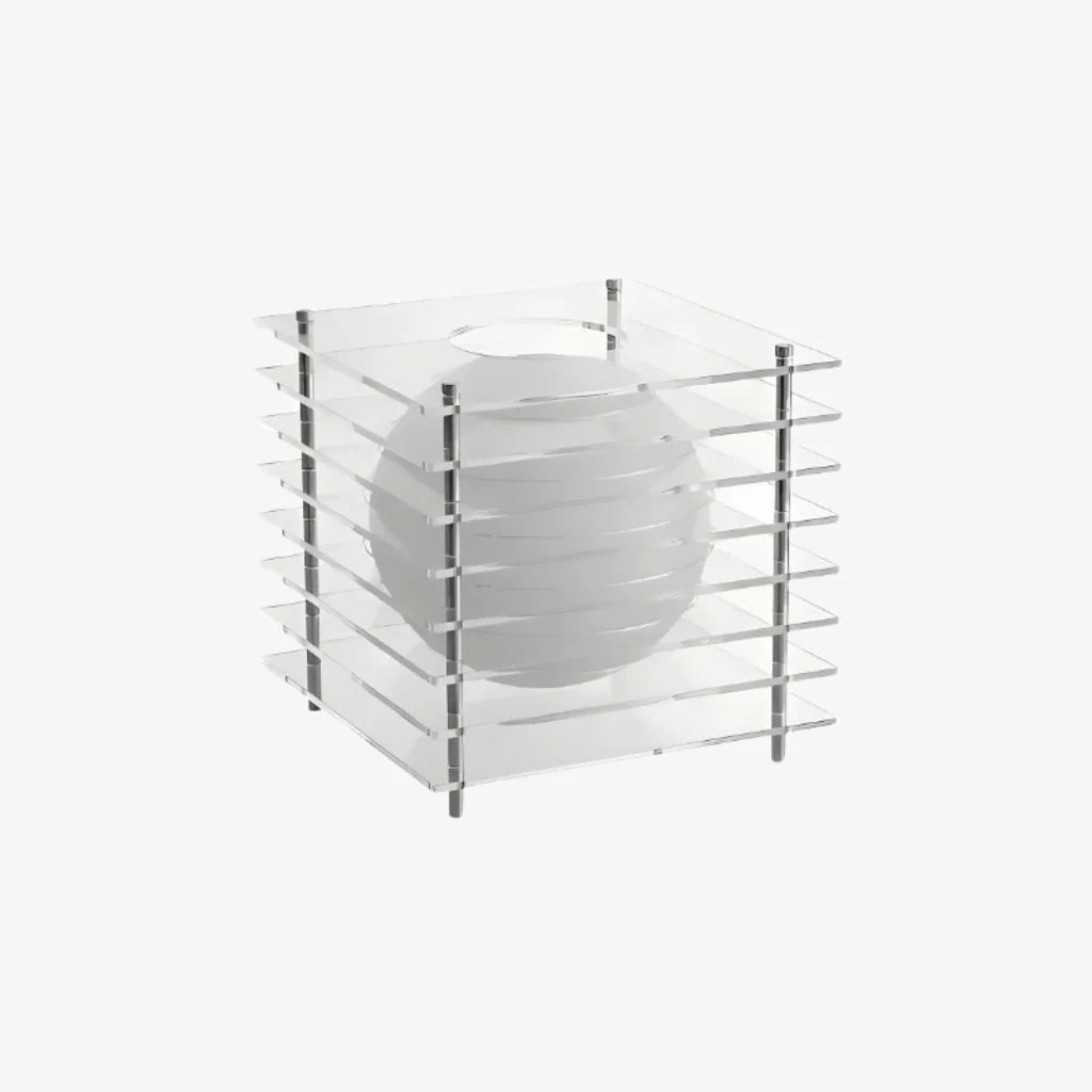 Lampa Stołowa Nowoczesna z Geometryczną Konstrukcją i Kulą Świetlną - 22