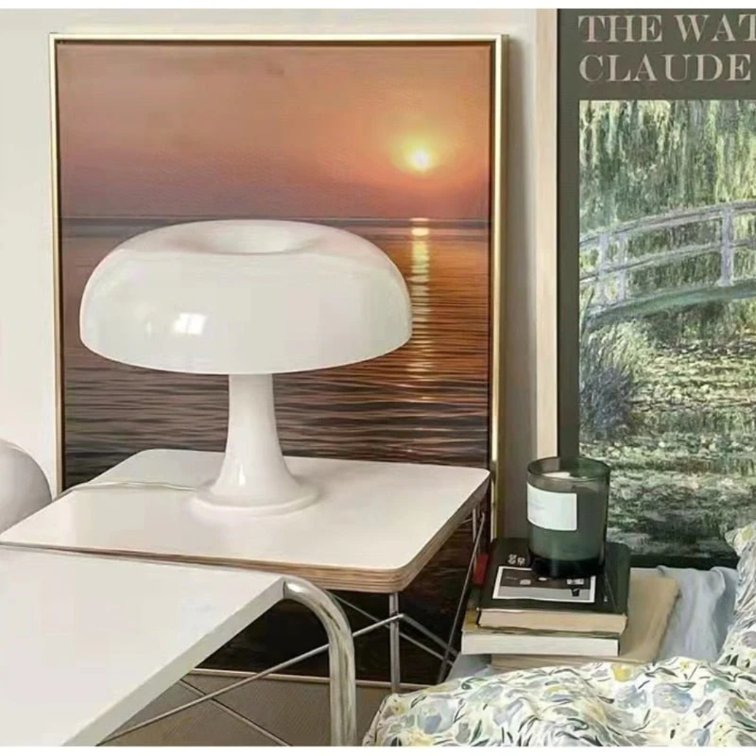 Lampa Stołowa Retro w Kształcie Grzyba z Kloszem - 6