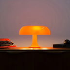 Lampa Stołowa Retro w Kształcie Grzyba z Kloszem - Pomarańczowy
