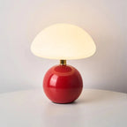 Lampa Stołowa Retro w Kształcie Grzyba z Regulowanym Światłem - Czerwony