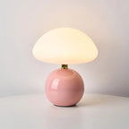 Lampa Stołowa Retro w Kształcie Grzyba z Regulowanym Światłem - Różowy