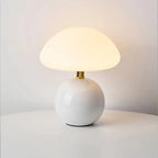 Lampa Stołowa Retro w Kształcie Grzyba z Regulowanym Światłem - Biały