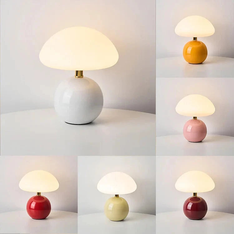 Lampa Stołowa Retro w Kształcie Grzyba z Regulowanym Światłem - 17
