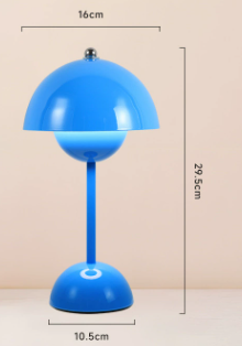 Lampa Stołowa Skandynawska Bezprzewodowa z Kloszem w Kształcie Kopuły - 10