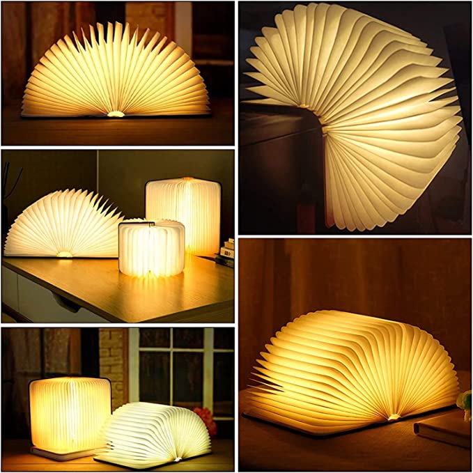 Lampa Stołowa w Kształcie Książki z Funkcją Ściemniania i Ładowaniem USB - 10