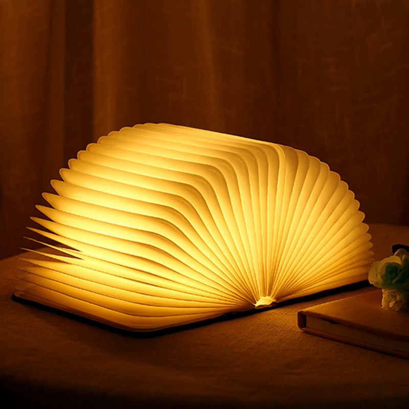Lampa Stołowa w Kształcie Książki z Funkcją Ściemniania i Ładowaniem USB - 3