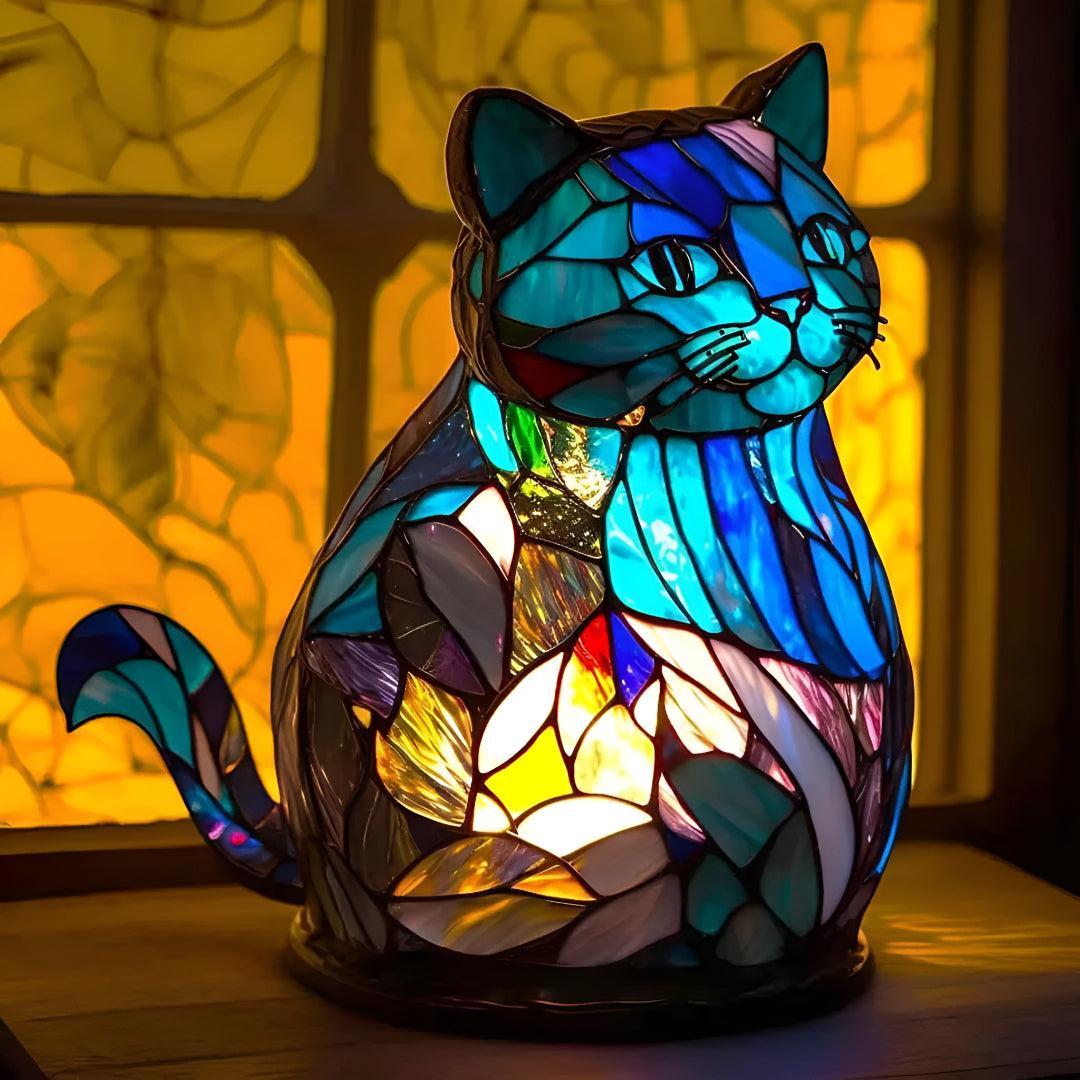 Lampa Stołowa w Stylu Witrażowym w Kształcie Zwierzęcia - 10