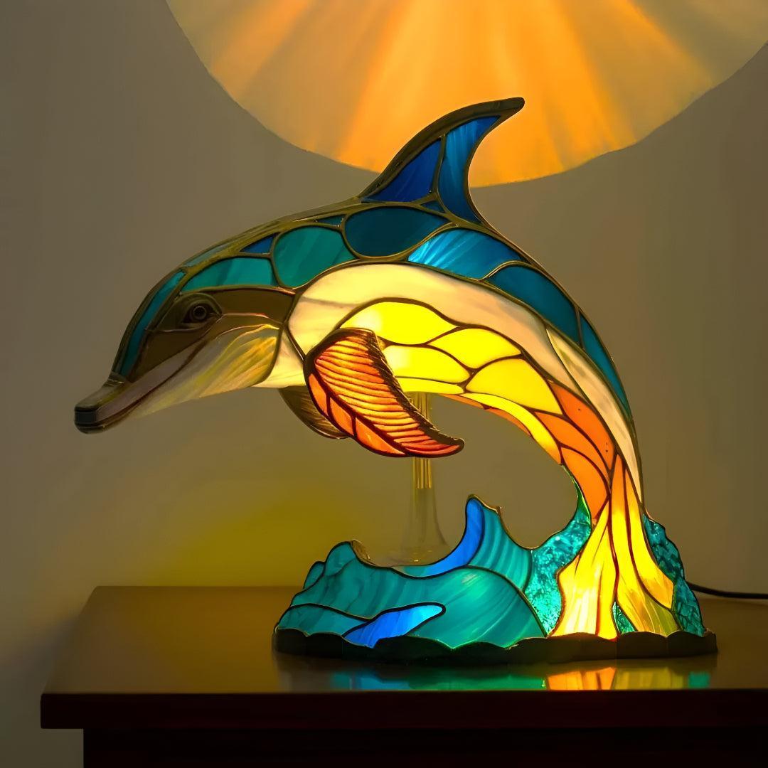Lampa Stołowa w Stylu Witrażowym w Kształcie Zwierzęcia - 11