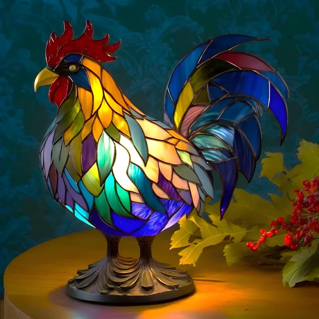 Lampa Stołowa w Stylu Witrażowym w Kształcie Zwierzęcia - 12