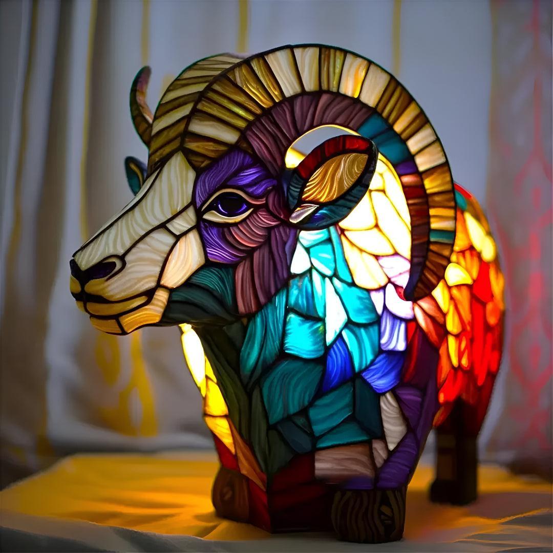 Lampa Stołowa w Stylu Witrażowym w Kształcie Zwierzęcia - 4
