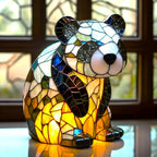 Lampa Stołowa w Stylu Witrażowym w Kształcie Zwierzęcia - 5