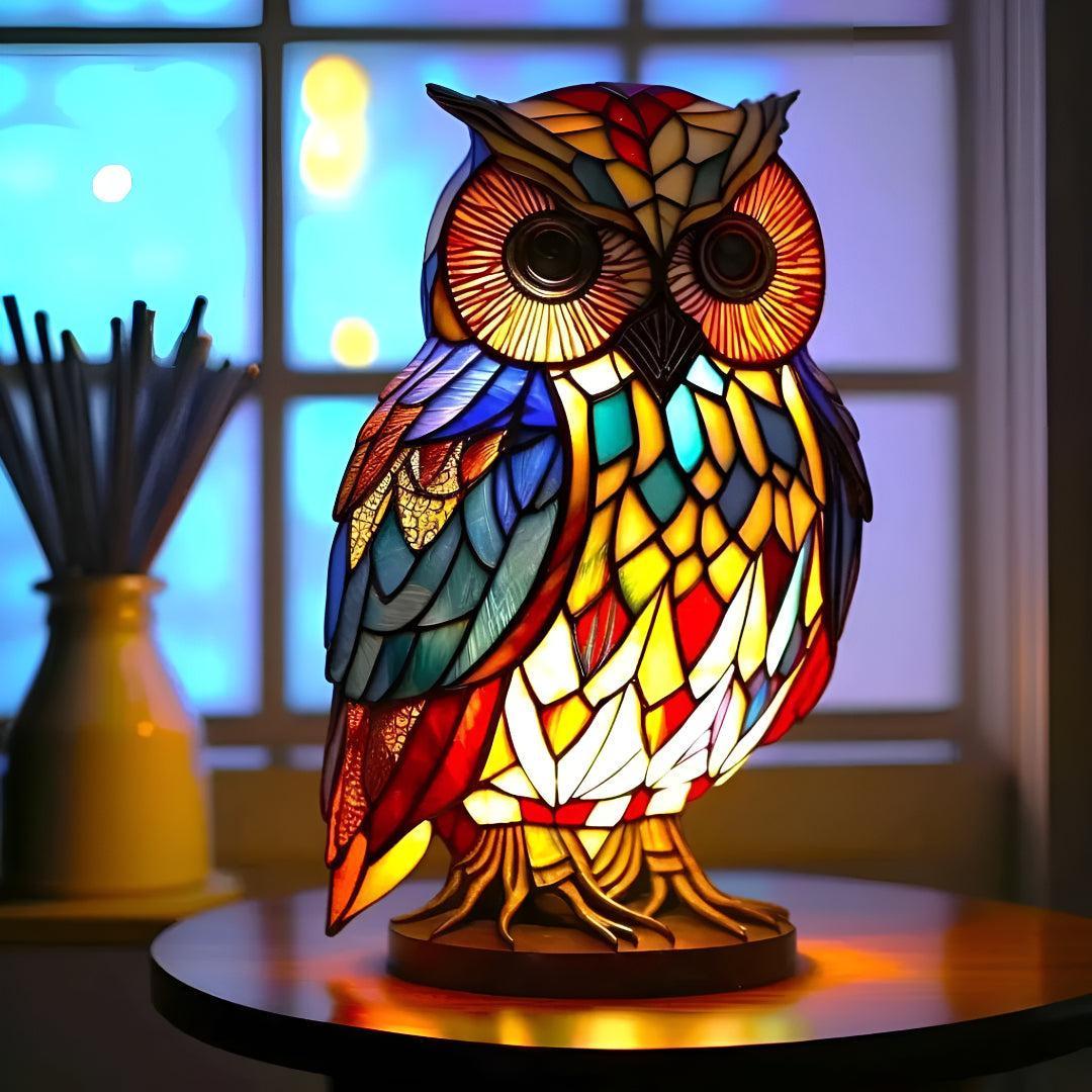 Lampa Stołowa w Stylu Witrażowym w Kształcie Zwierzęcia - 6
