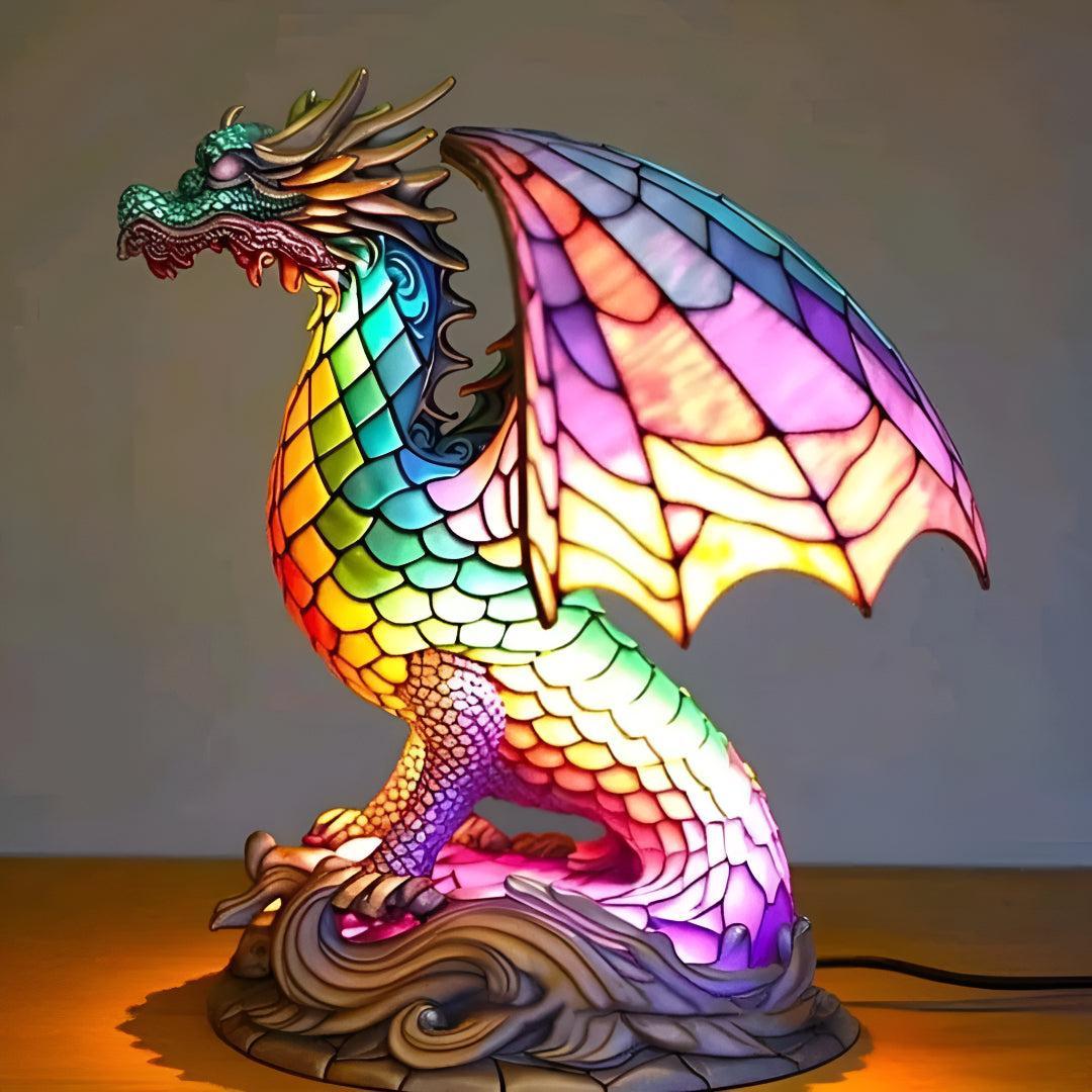Lampa Stołowa w Stylu Witrażowym w Kształcie Zwierzęcia - 7