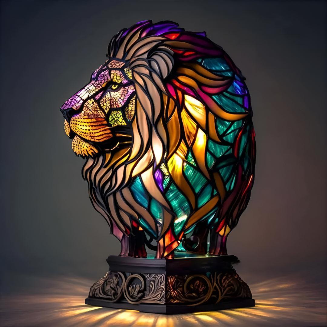 Lampa Stołowa w Stylu Witrażowym w Kształcie Zwierzęcia - 9