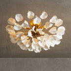 Lampa Sufitowa Art Deco z Ceramicznymi Płatkami na Żelaznej Ramie - 5