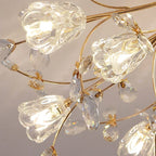 Lampa Sufitowa Art Deco z Kryształami i Kwiatowym Wzorem - 10