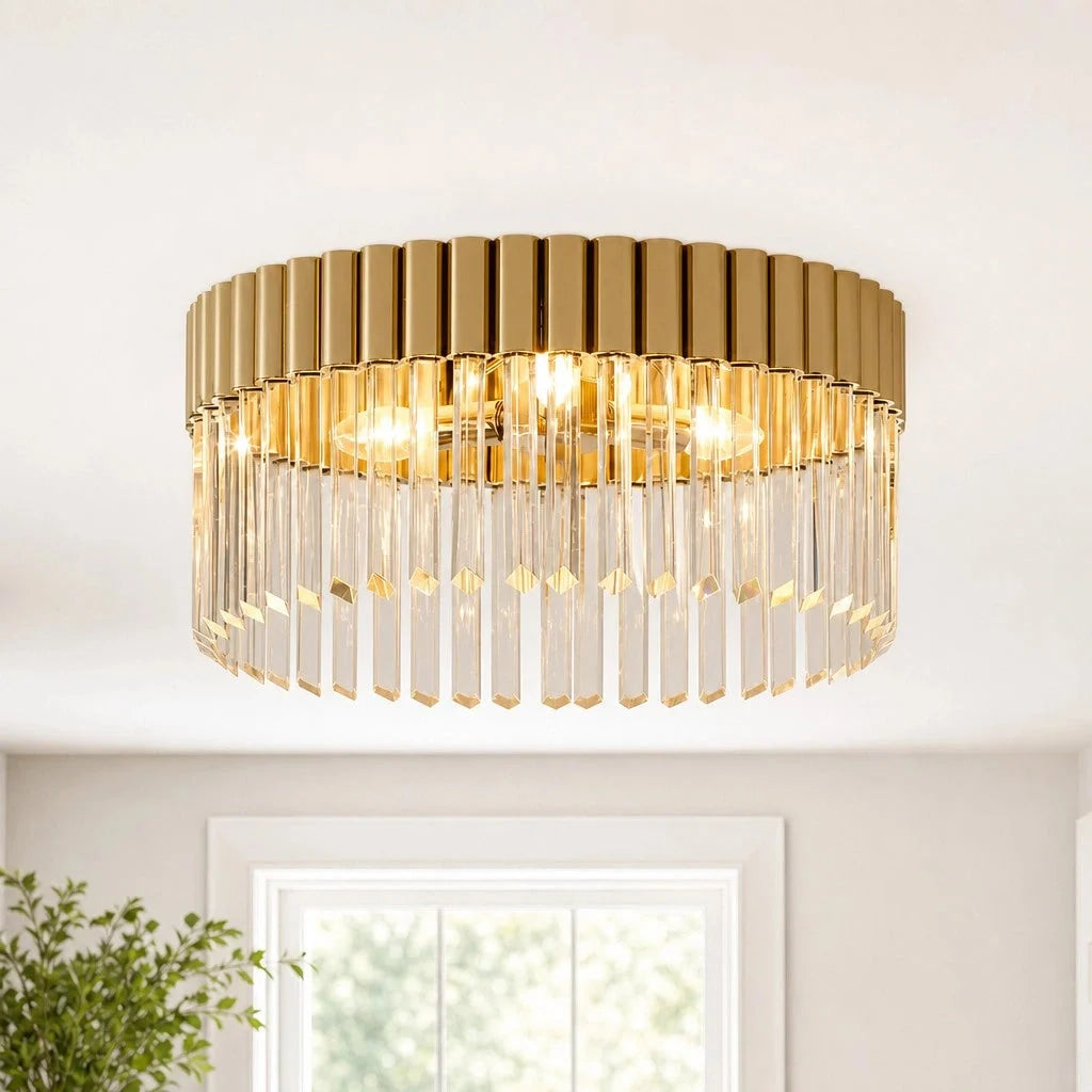 Lampa Sufitowa Art Deco z Kryształami w Stylu Glamour - 10