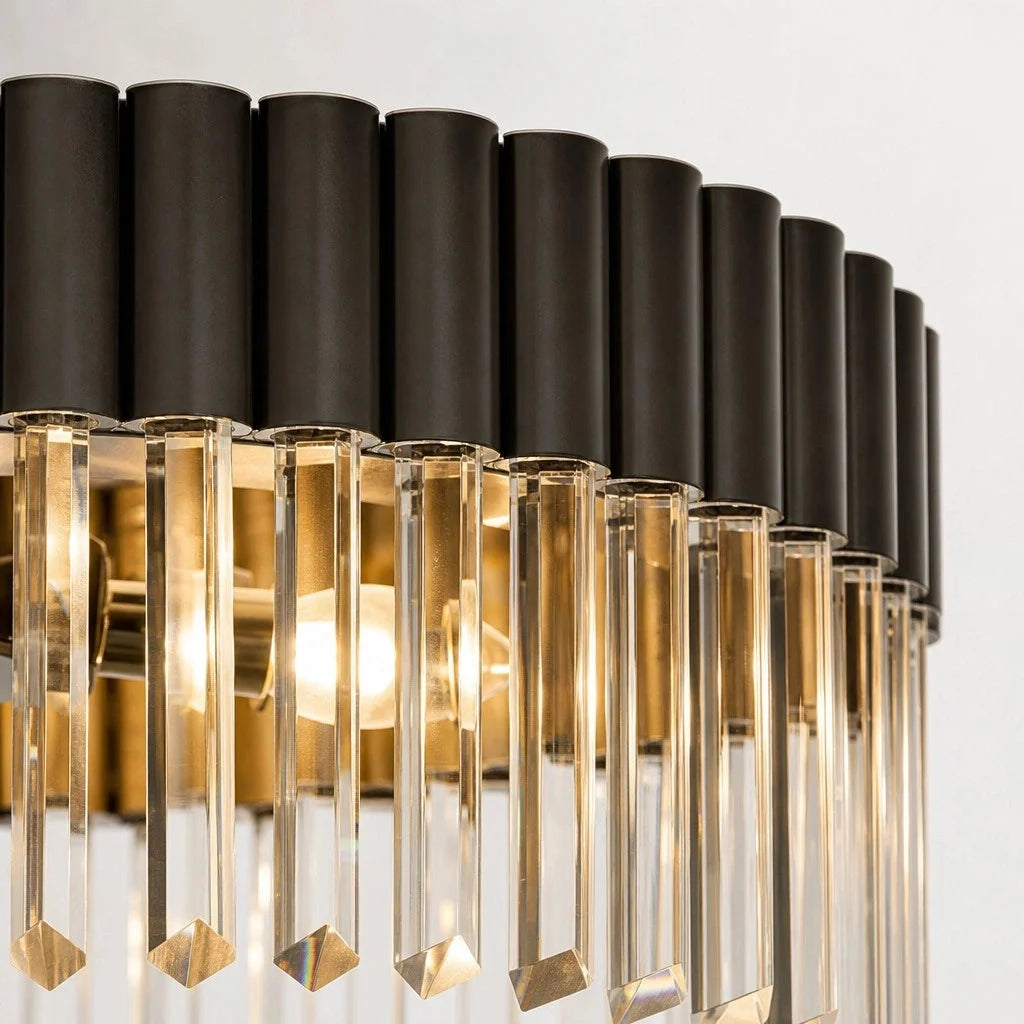 Lampa Sufitowa Art Deco z Kryształami w Stylu Glamour - 13