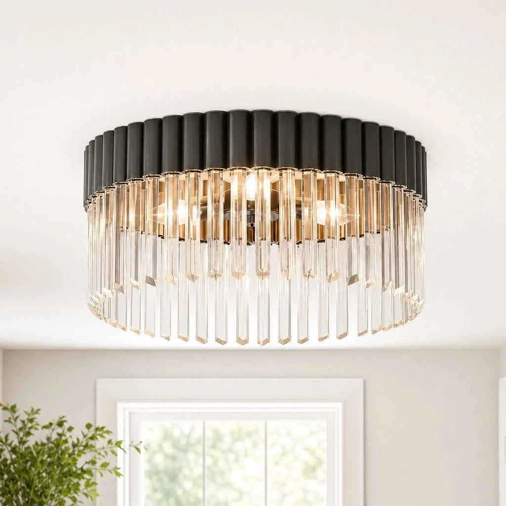 Lampa Sufitowa Art Deco z Kryształami w Stylu Glamour - 4