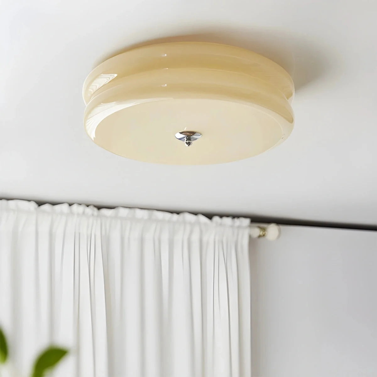 Lampa Sufitowa Art Deco z Okrągłym Kloszem w Stylu Vintage - 11