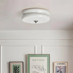 Lampa Sufitowa Art Deco z Okrągłym Kloszem w Stylu Vintage - 19