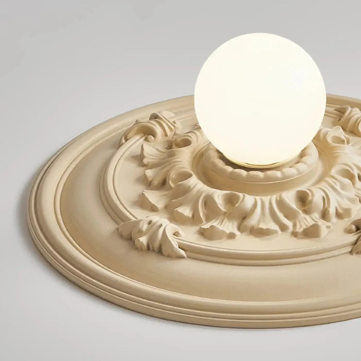 Lampa Sufitowa Art Deco z Ozdobną Rozetą Sufitową - 7