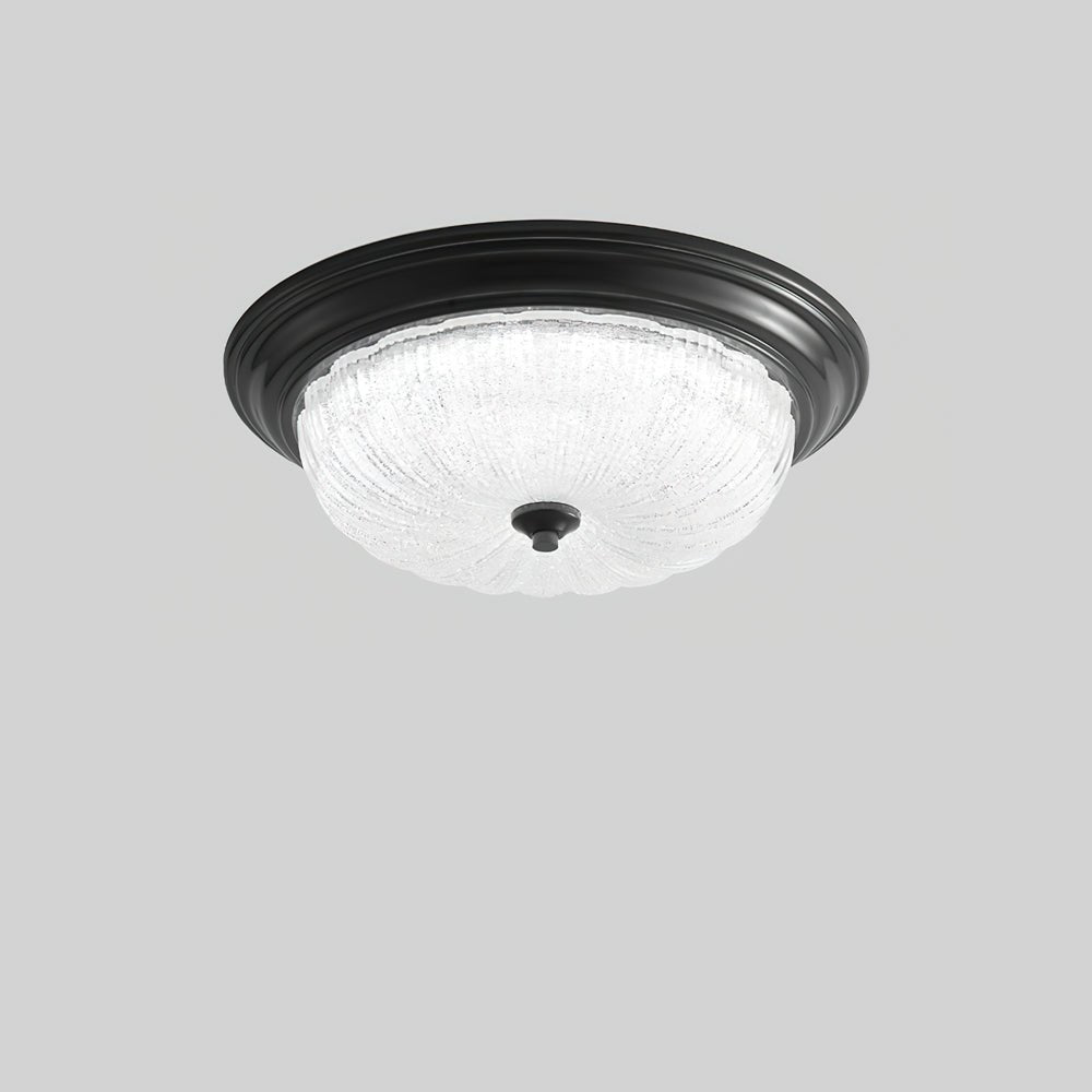 Lampa Sufitowa Art Deco z Teksturowanym Kloszem Szklanym - 10