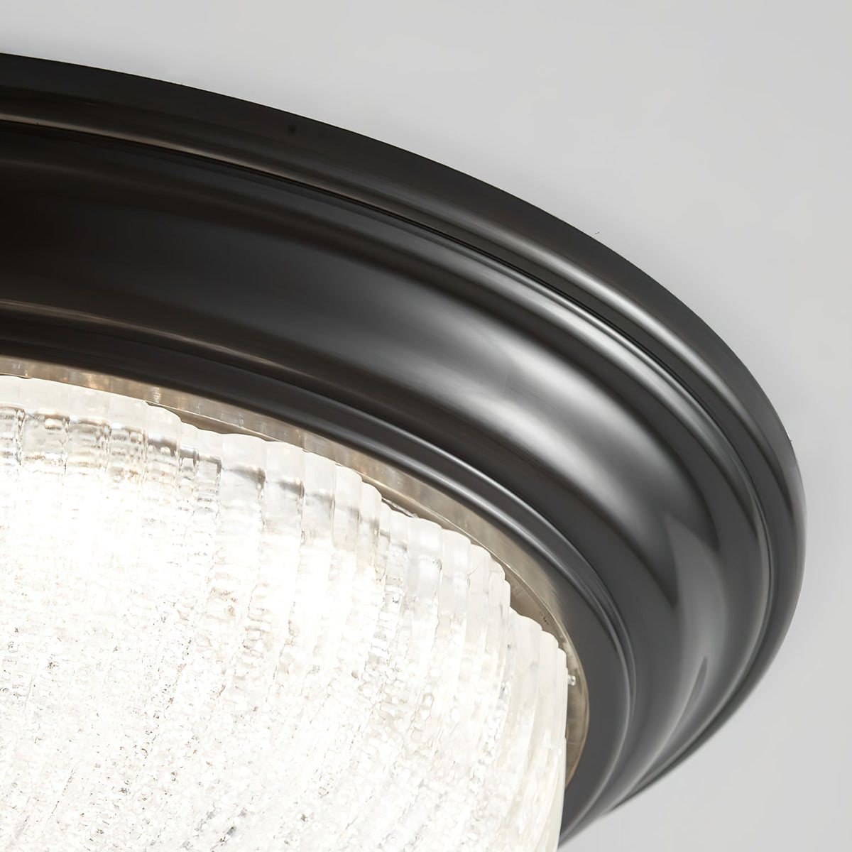 Lampa Sufitowa Art Deco z Teksturowanym Kloszem Szklanym - 17