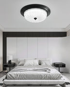 Lampa Sufitowa Art Deco z Teksturowanym Kloszem Szklanym - 6
