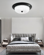 Lampa Sufitowa Art Deco z Teksturowanym Kloszem Szklanym - 7