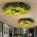 Lampa Sufitowa Boho ze Sztucznymi Liśćmi w Kształcie Gniazda - 3