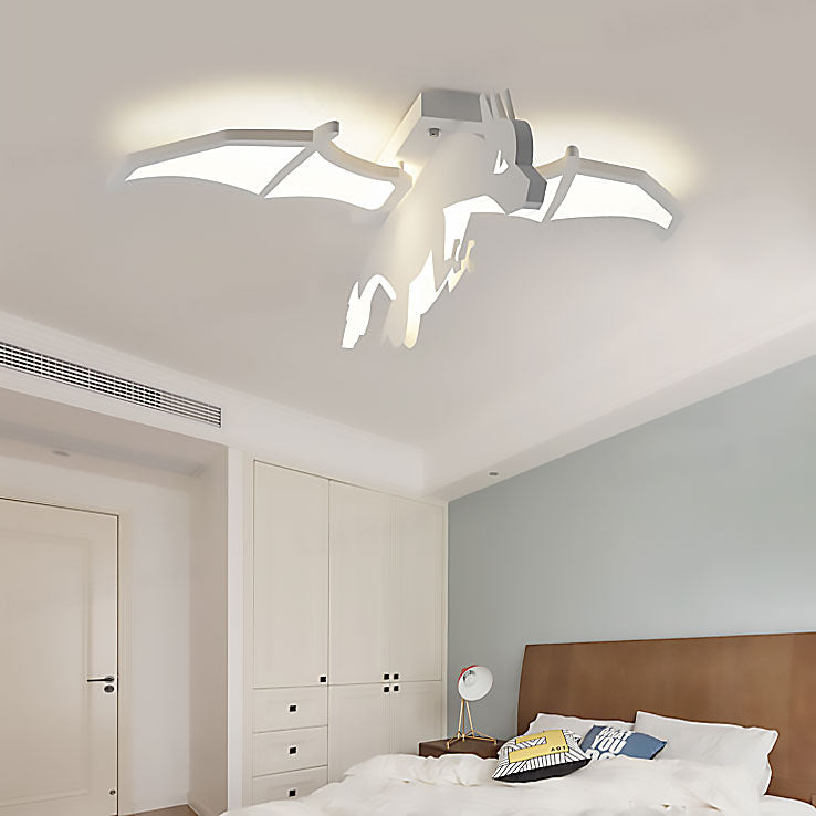 Lampa Sufitowa dla Dzieci w Kształcie Smoka Plafoniera - Biały