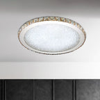 Lampa Sufitowa Glamour z Kryształami i Okrągłą Konstrukcją - Przezroczysty
