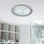 Lampa Sufitowa Glamour z Kryształami i Okrągłą Konstrukcją - Przezroczysty