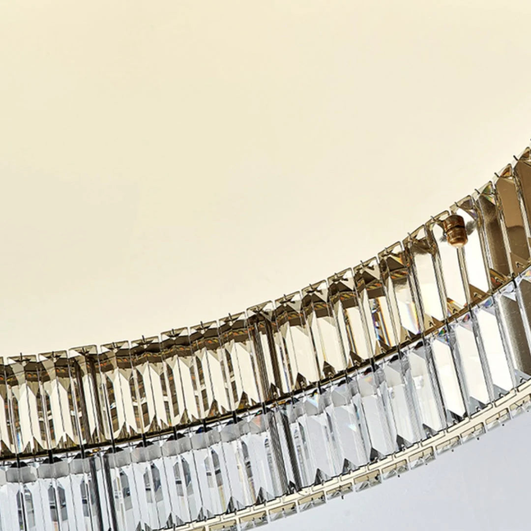Lampa Sufitowa Glamour z Kryształami w Okrągłej Oprawie - 16